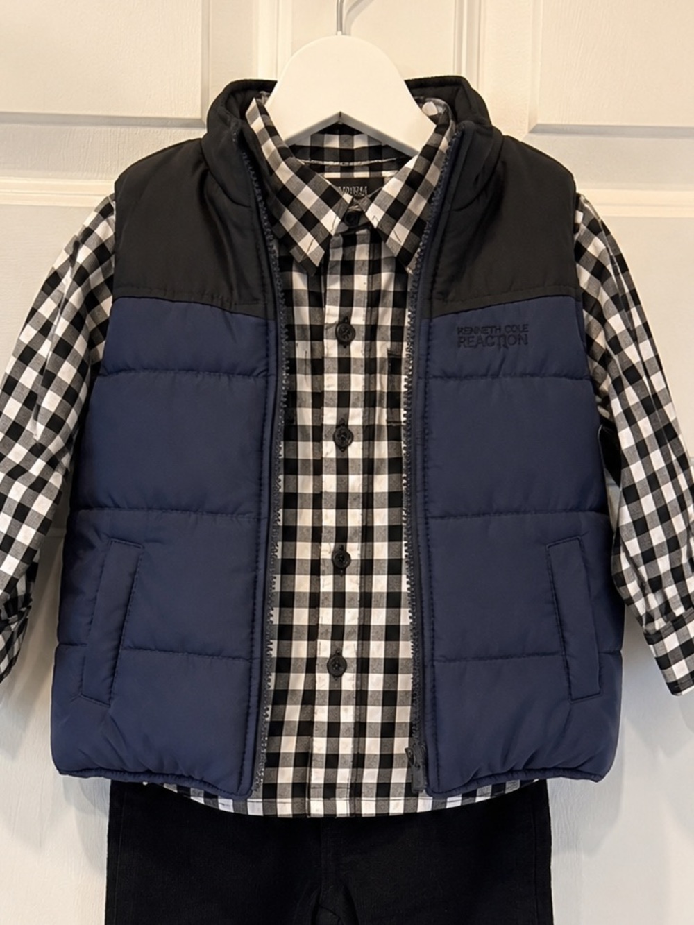 Kenneth Cole Reaction Boys 3 Piece Vest Shirt Pants Outfit 24 Months NWT